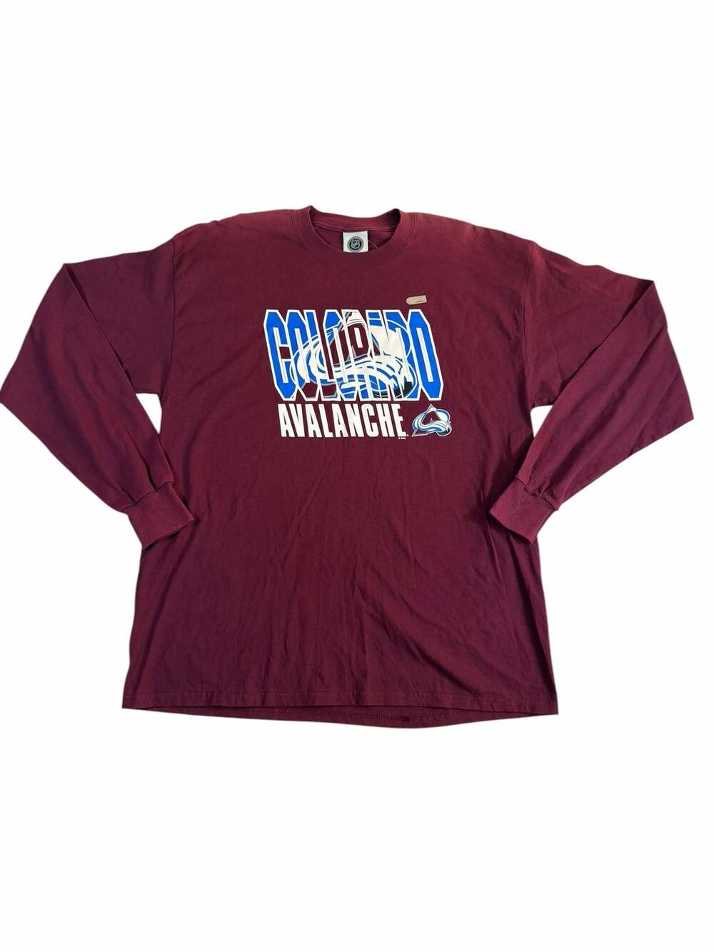 Colorado Avalanche Long Sleeve Shirt Mens XL Burgundy NHL Hockey Graphic Tee